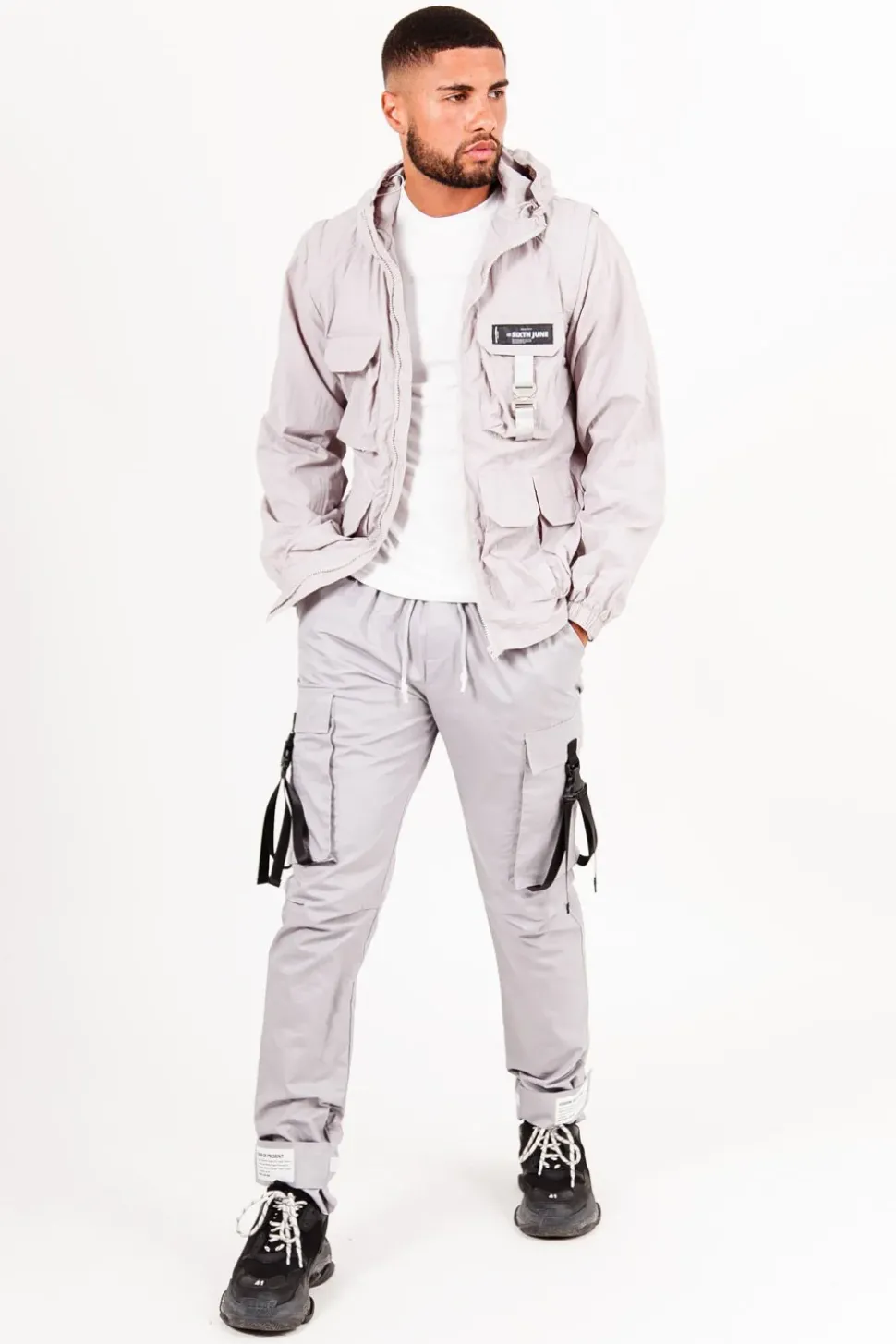 Veste Tactique Multipoche Gris Taupe