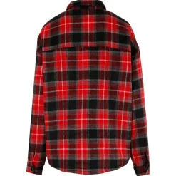 Veste Tartan Oversize Rouge