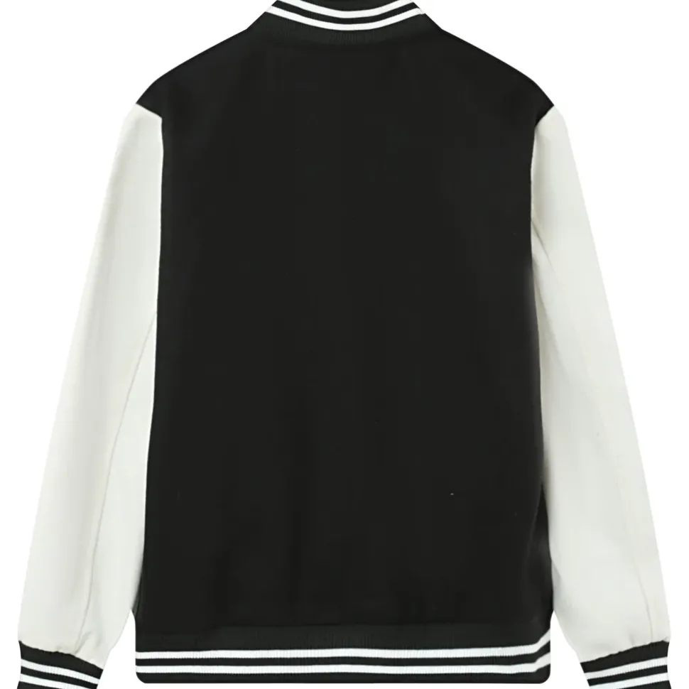 Veste Teddy Universitaire Noir
