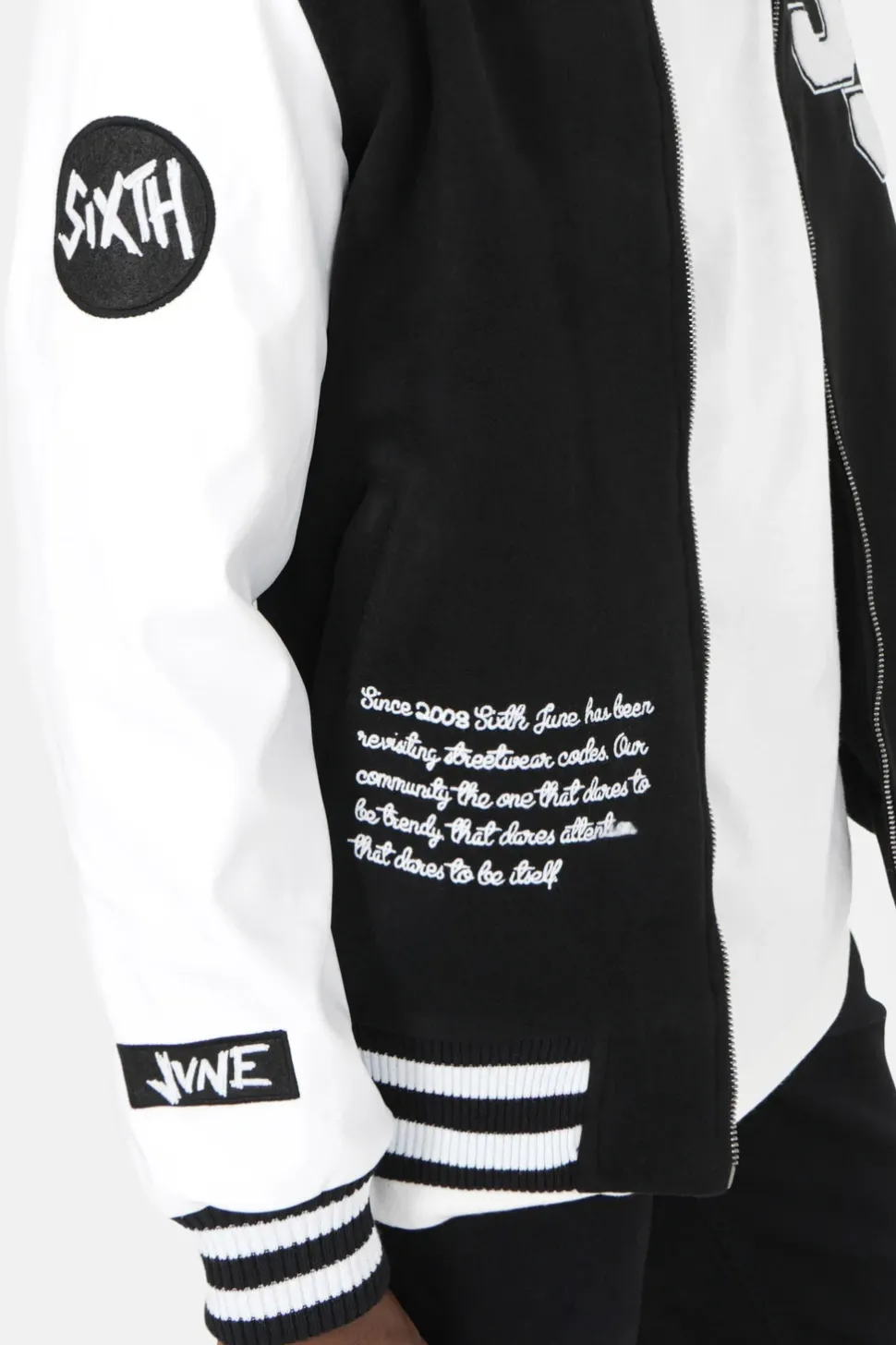Veste Tete De Mort Universitaire Noir
