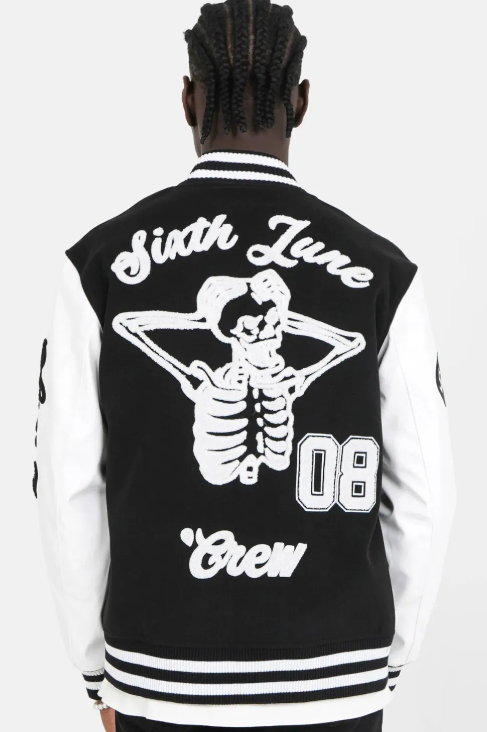 Veste Tete De Mort Universitaire Noir