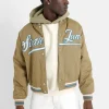 Veste Universitaire Brodee Vert Kaki