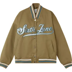 Veste Universitaire Brodee Vert Kaki