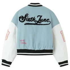 Veste Universitaire Imprimee Bleu