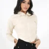 Veste Velours Corset Beige Clair