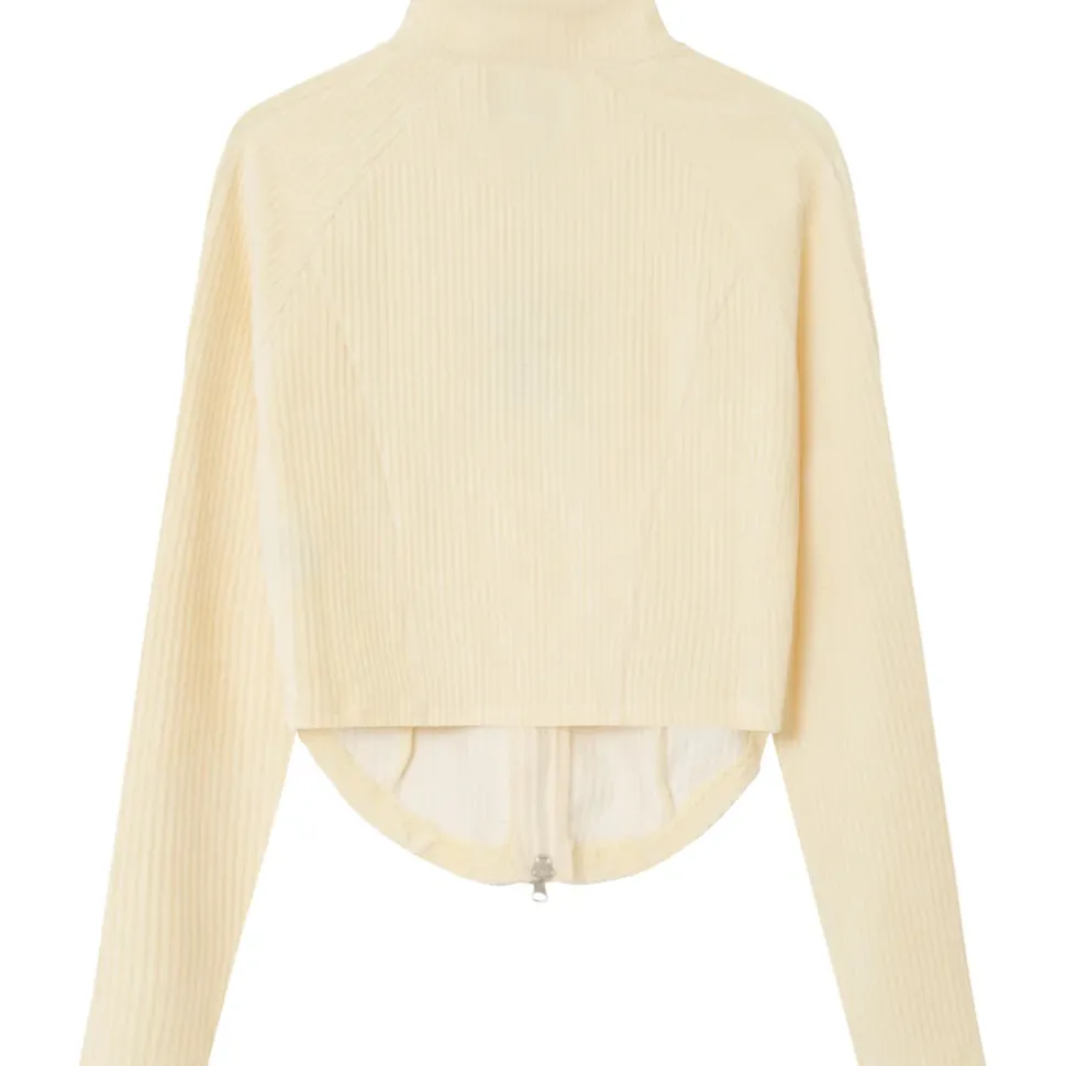 Veste Velours Corset Beige Clair