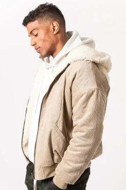 Veste Velours Sherpa Reversible Beige